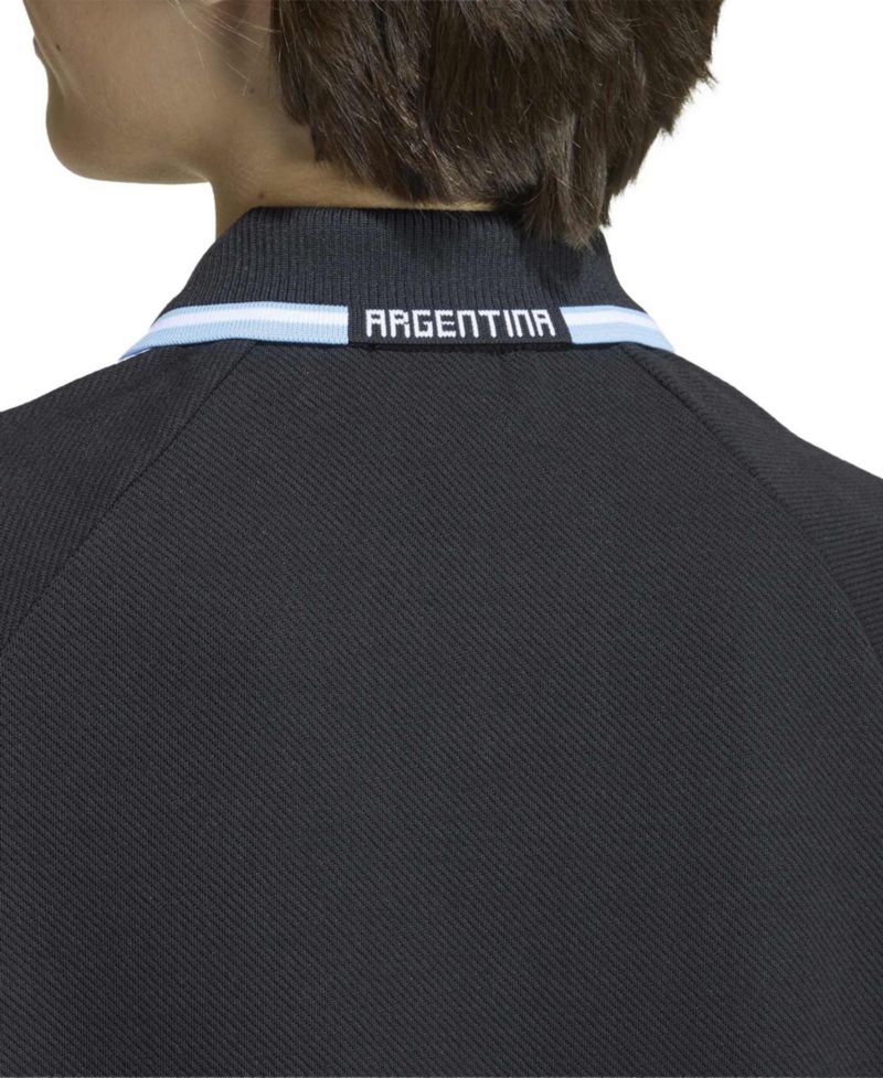 Big Boys and Girls Black Argentina National Team Away Full-Zip Anthem Jacket
