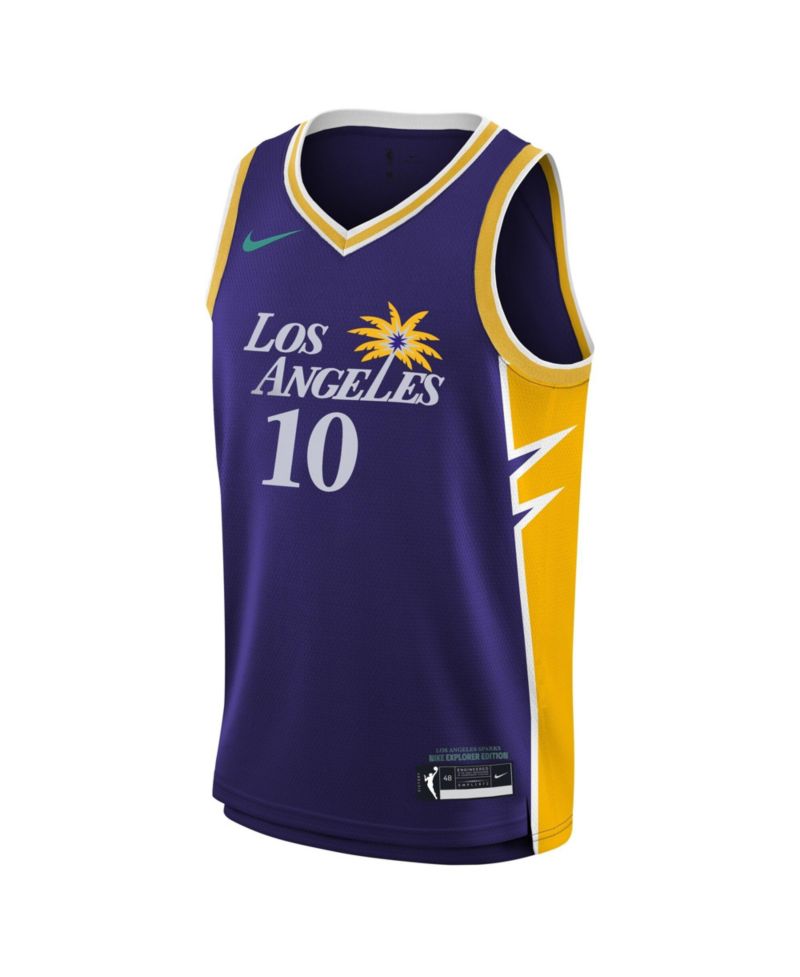 Big Boys and Girls Nike Kelsey Plum Purple Los Angeles Sparks Explorer Edition Jersey