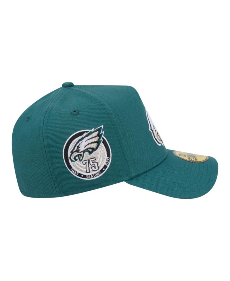 Men's Midnight Green Philadelphia Eagles A-Frame 59FORTY Fitted Hat