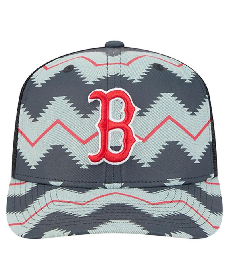 Men's Denim/Navy Boston Red Sox Aztec Denim 9SEVENTY Adjustable Hat