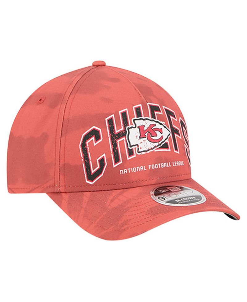 Men's Red Kansas City Chiefs Tie Dye Fade 9Forty M-Crown A-Frame Adjustable Hat