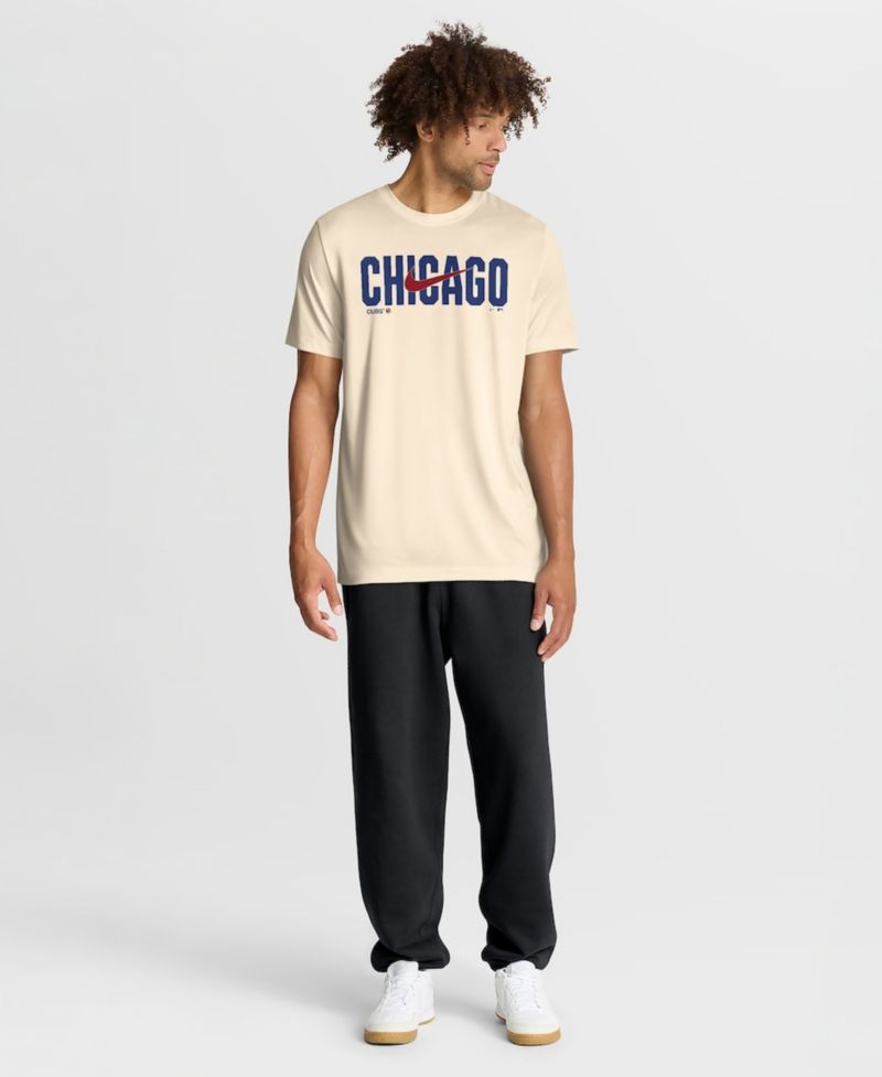 Men's Cream Chicago Cubs Swoosh Legend Dri-FIT T-Shirt