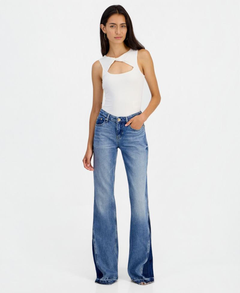 Women's Beverly Contrast Panel Flare Jeans