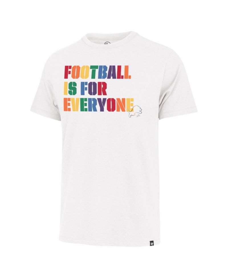 Men's White Detroit Lions Pride Franklin T-Shirt