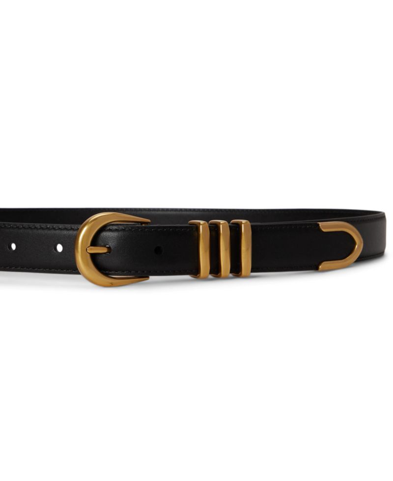 Metal Keeper Leather Belt