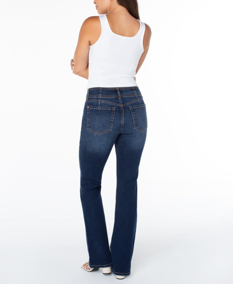 Juniors' Retro Mid-Rise Bootcut Stretch Jeans