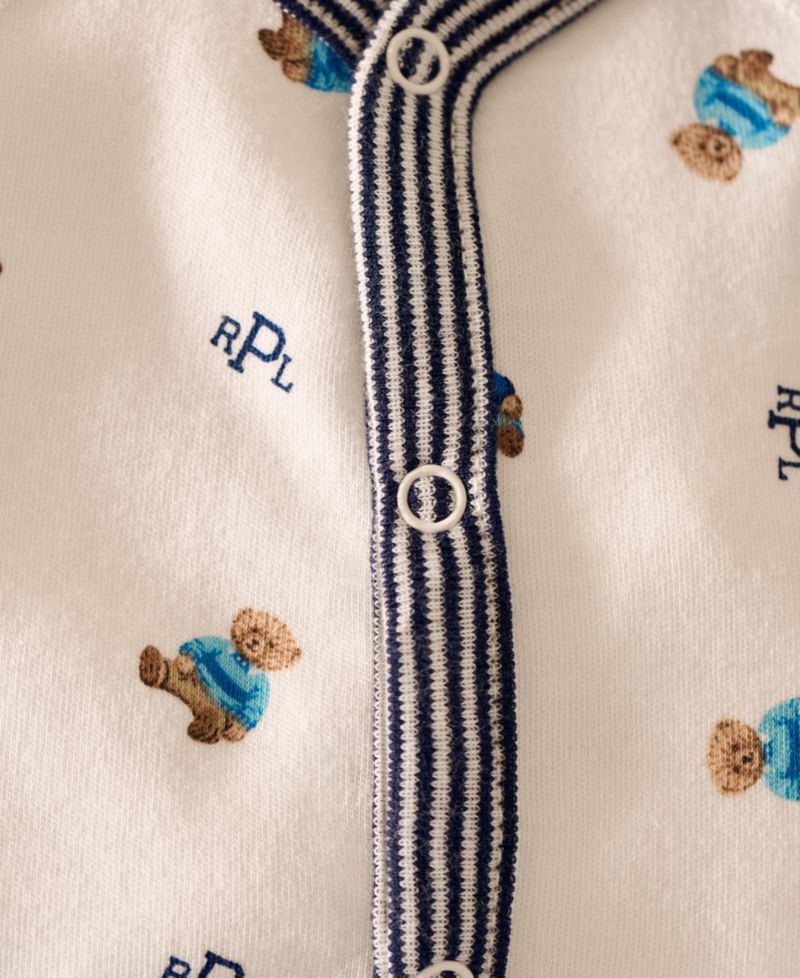 Baby Boys Bear Cotton Footed Coverall