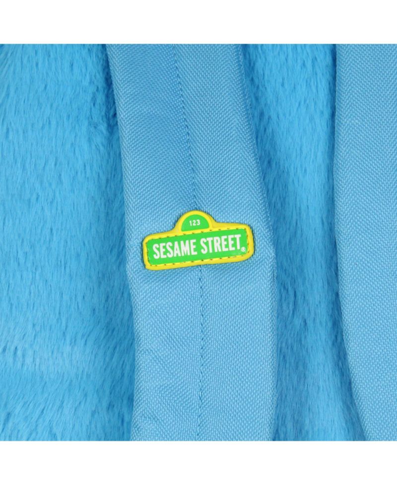 Plush Cookie Monster Smile Face 12 Inch Backpack For Daily Use