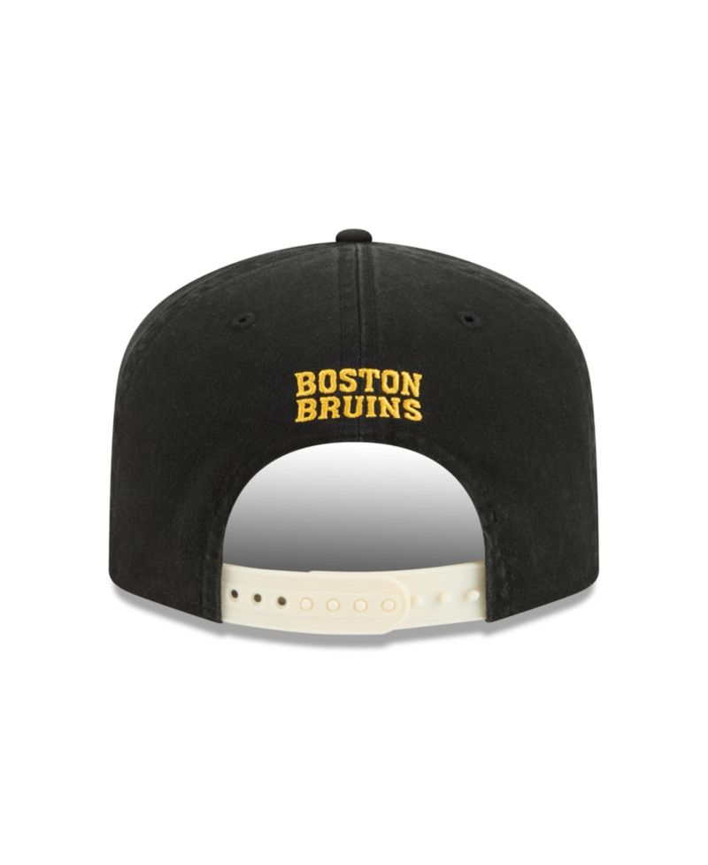Men's Black Boston Bruins Throwback Stanley Cup Champions Side Patch 19TWENTY Adjustable Hat