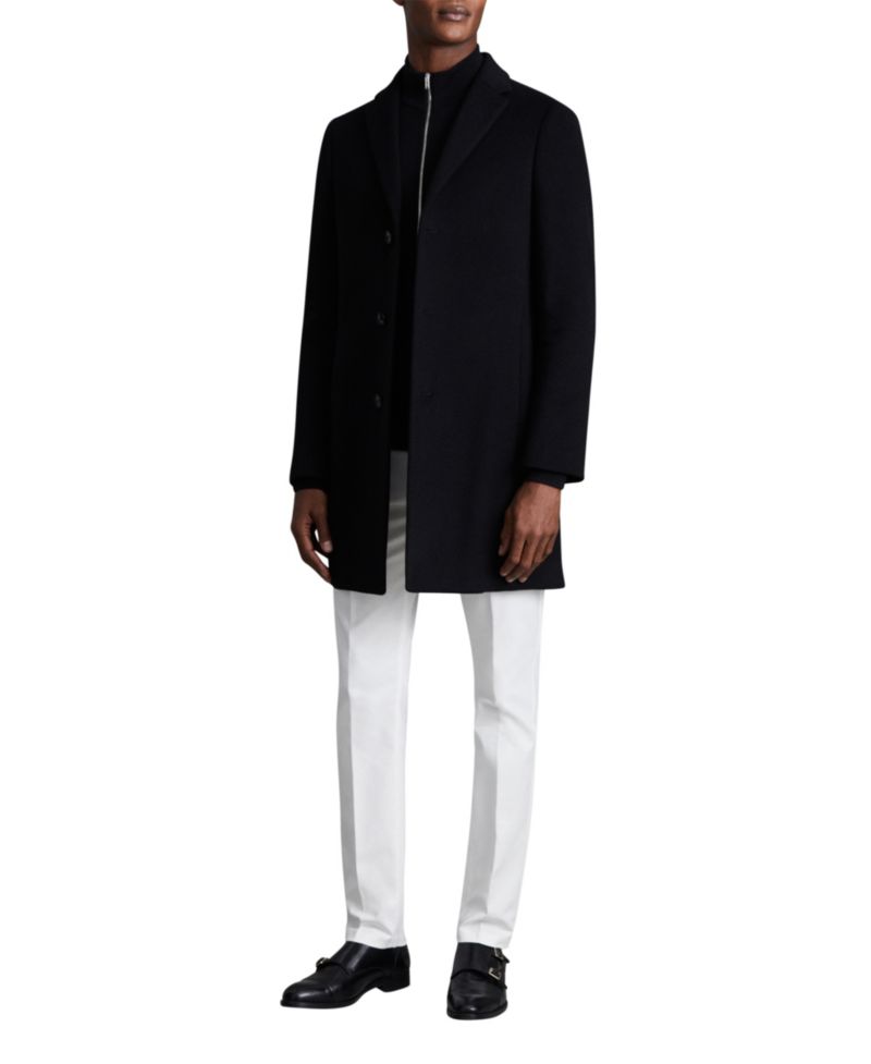 Men's Gable Wool-Blend Single-Breasted Regular-Fit Overcoat
