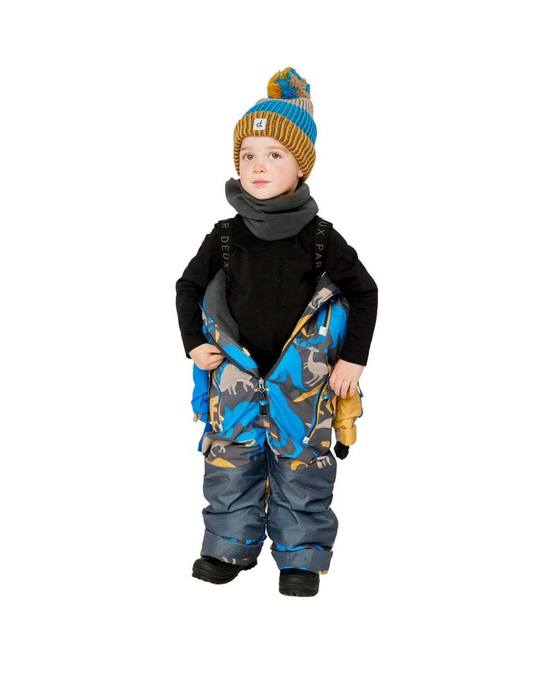 Little and Big Boy (6-14) One Piece Play Snowsuit Dinosaur Print