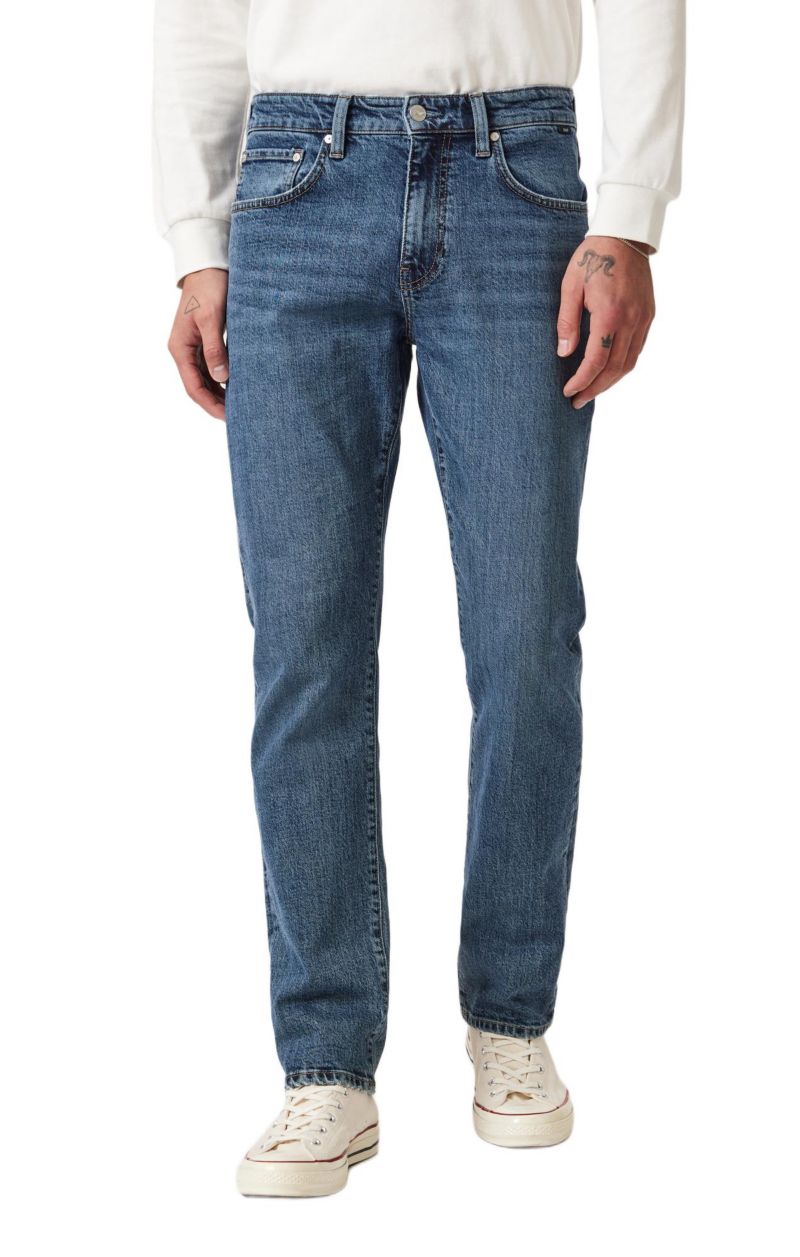 Men's Mavi Zach Straight Leg In Dark Faded Classic Blue
