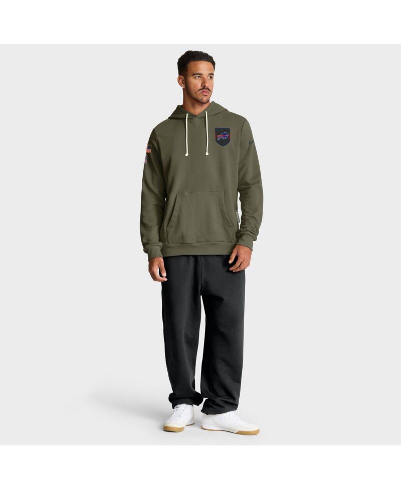 Men's Olive Buffalo Bills 2025 Salute to Service Sideline Standard Issue Dri-FIT Hoodie