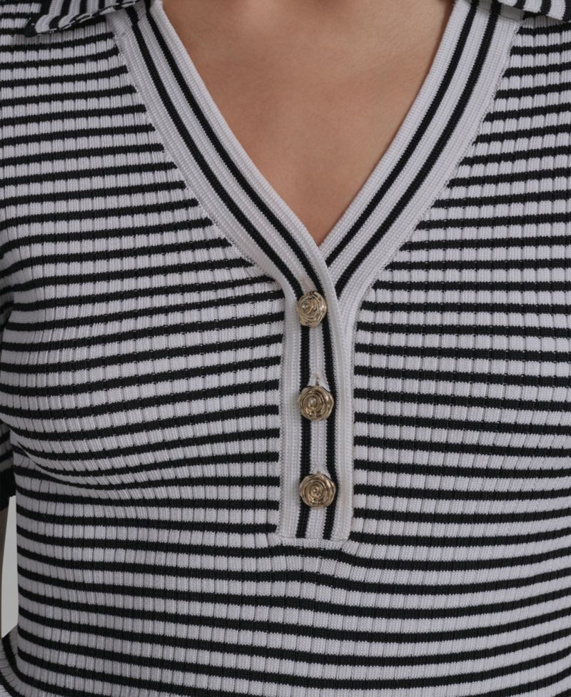 Women's Collared Short-Sleeve Sweater