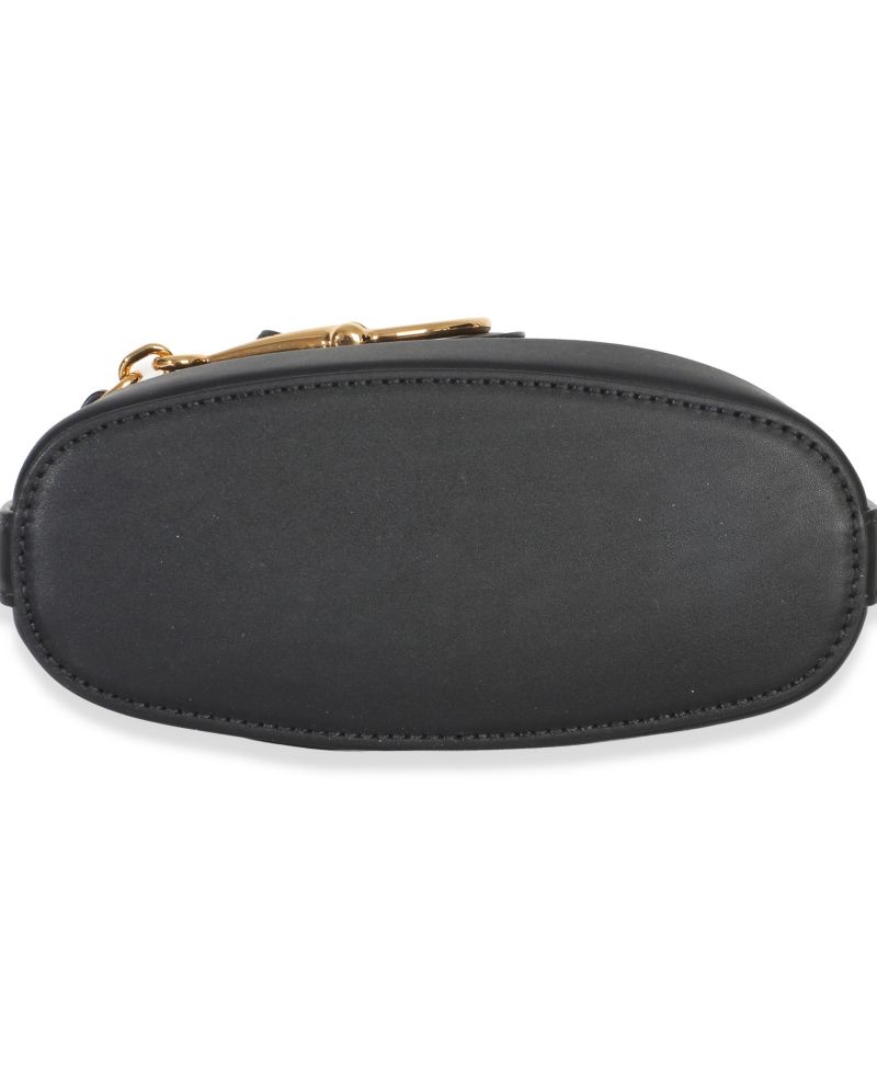 Black Smooth Calfskin Hasler Horsebit 73 Small Bucket Bag