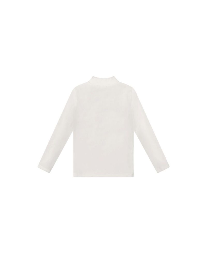 Big Girls 6-14 Brushed Rib Mock Neck Top