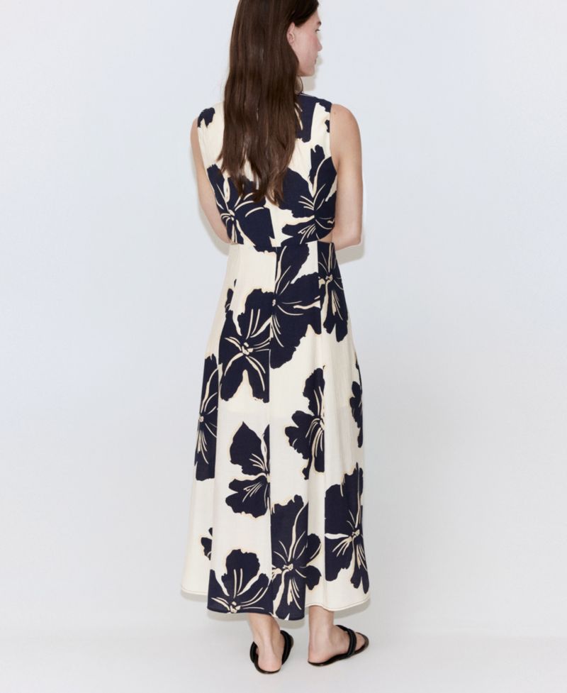 Women's Cutouts Floral-Printed Dress
