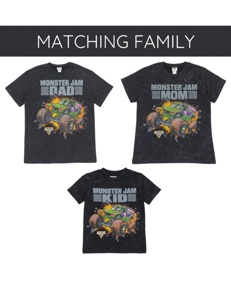Toddler Boys Vintage Wash Matching Family T-Shirt to Adult Grave Digger