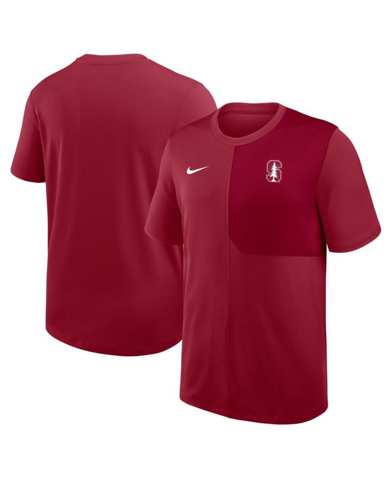 Men's Cardinal Stanford Cardinal 2025 Sideline UV Performance Coach T-Shirt