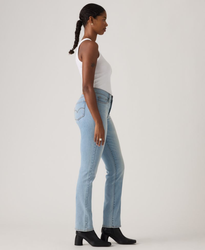 Trendy Plus Size 314 Mid-Rise Shaping Straight-Leg Jeans