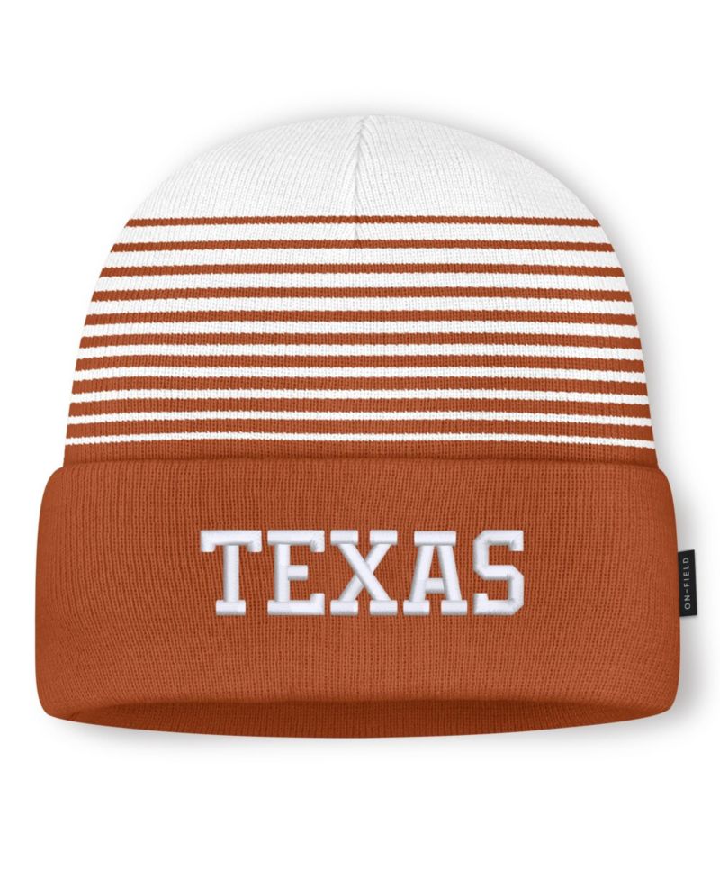 Men's and Women's Texas Orange/White Texas Longhorns On-Field Utility Knit Hat
