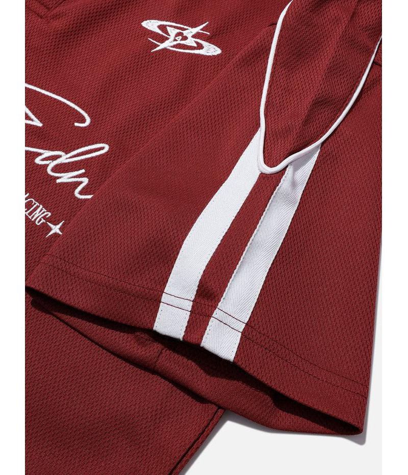 Men's Sporty Polo Soccer Jersey