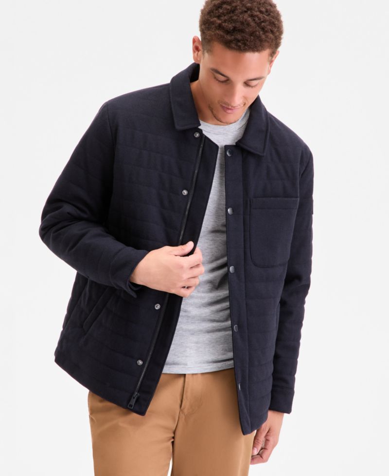 Men's Quilted Shirt Jacket