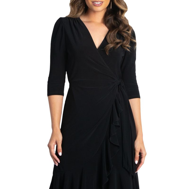 Women's Whimsy Ruffled Midi Wrap Dress