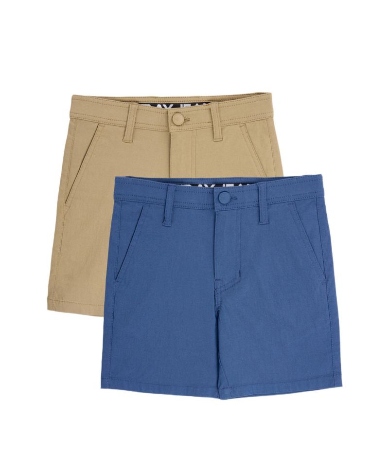 Little Boys 2 Pack Flex Waist Nylon Golf Chino Shorts