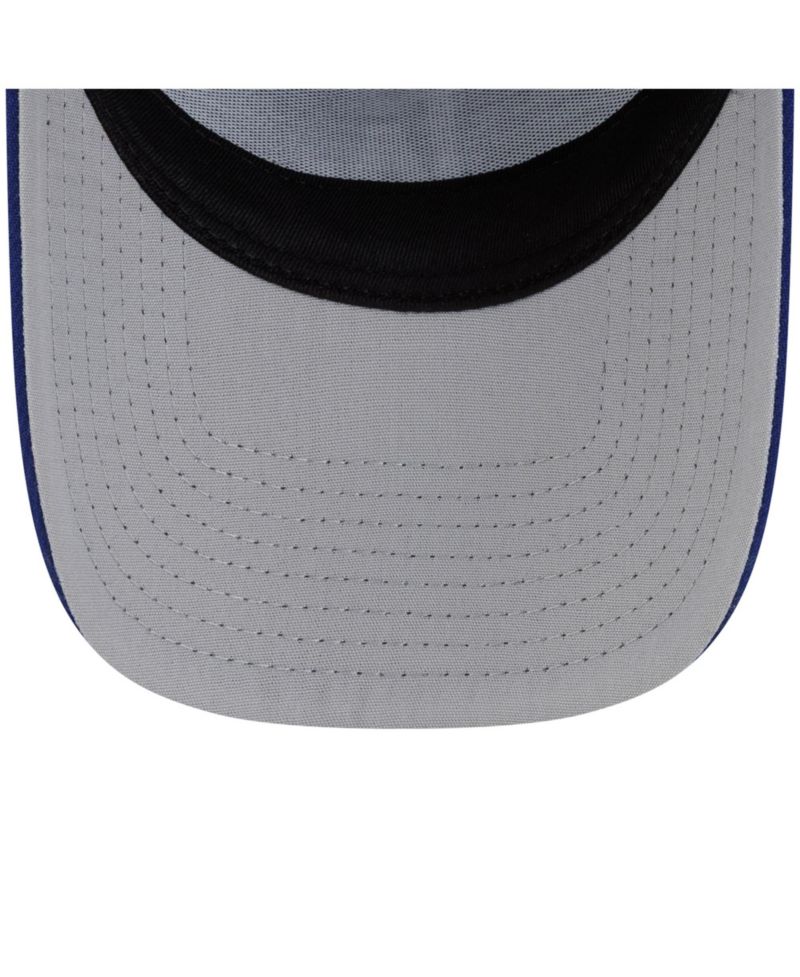Men's Royal Los Angeles Dodgers Side Script 9FORTY A-Frame Trucker Adjustable Hat