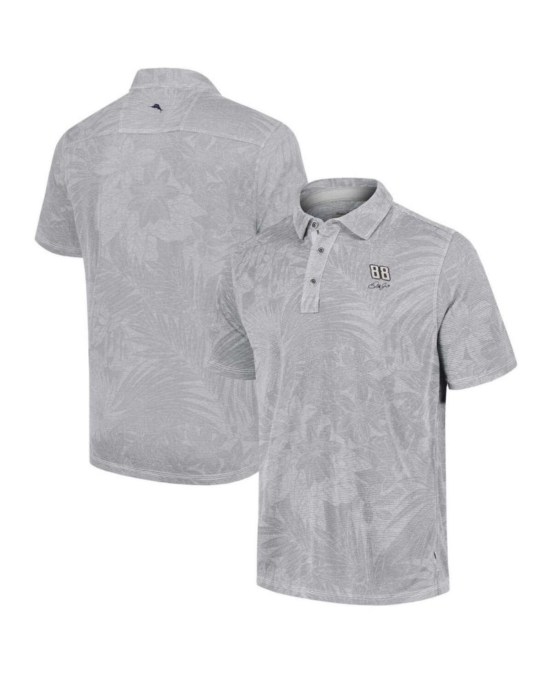 Men's Gray Dale Earnhardt Jr. Santiago Paradise Polo Shirt