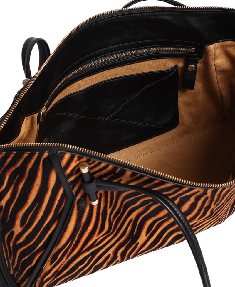 Highline East West Haircalf Top-Zip Tote Handbag