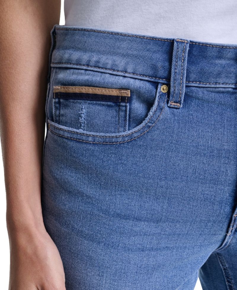 Women's Straight-Leg Cuffed-Ankle Jeans