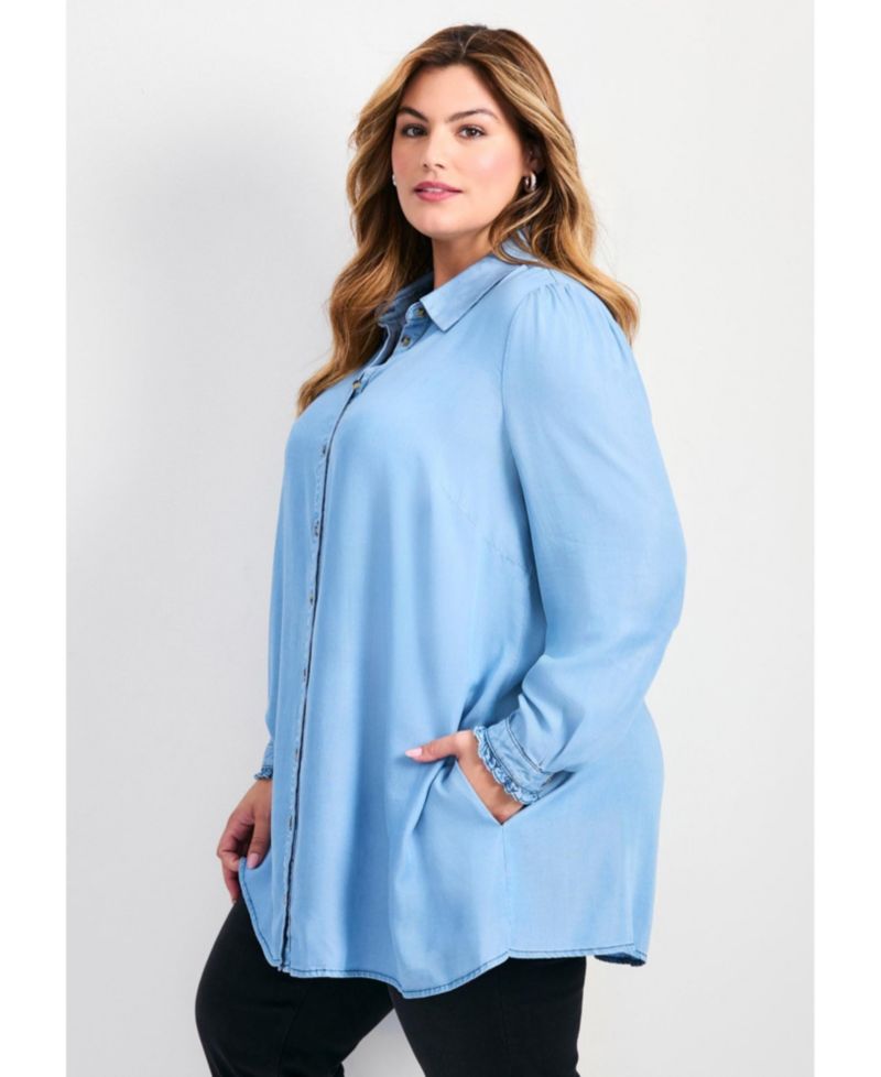 Women's Plus Size Sia Chambray Shirt