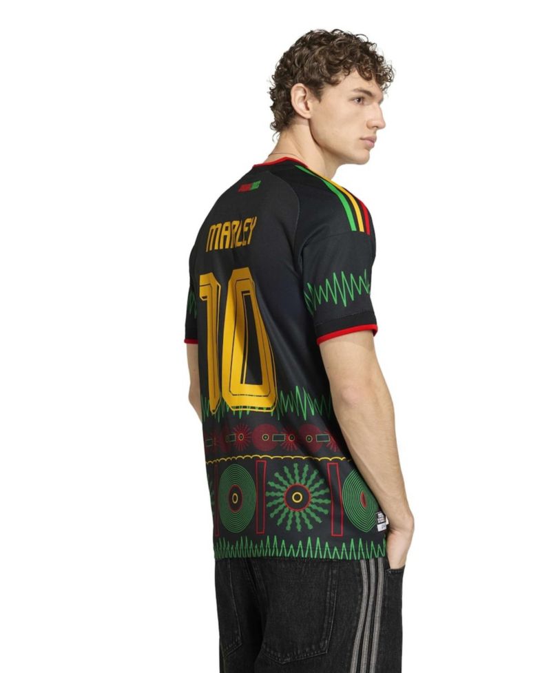 Men's Black Jamaica National Team Bob Marley Away 10 Replica Jersey