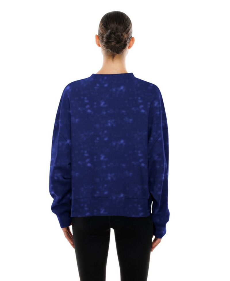 Women's Royal Los Angeles Dodgers Throwback Oversized Boxy Sweatshirt