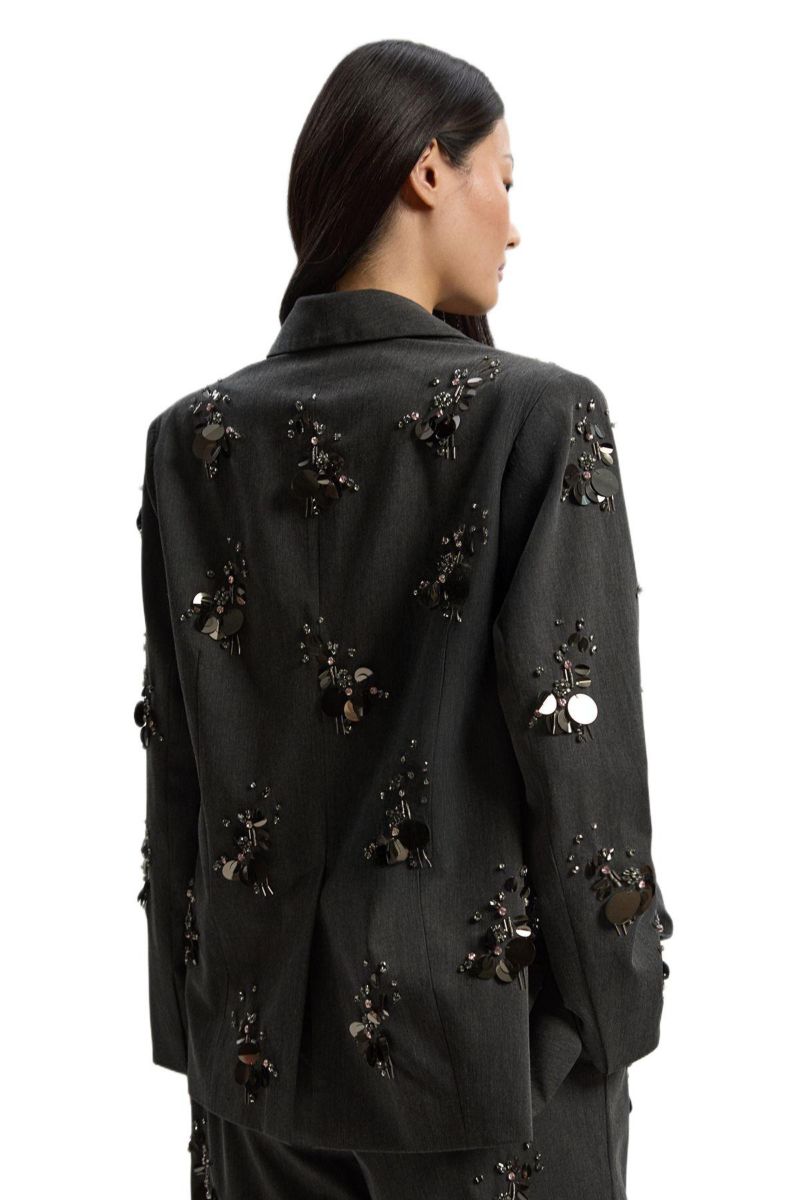 Women's Embellished Single-Breasted Blazer