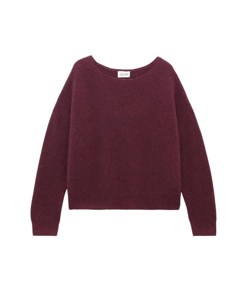 Women's Bryony Slash Neck Ribbed Jumper