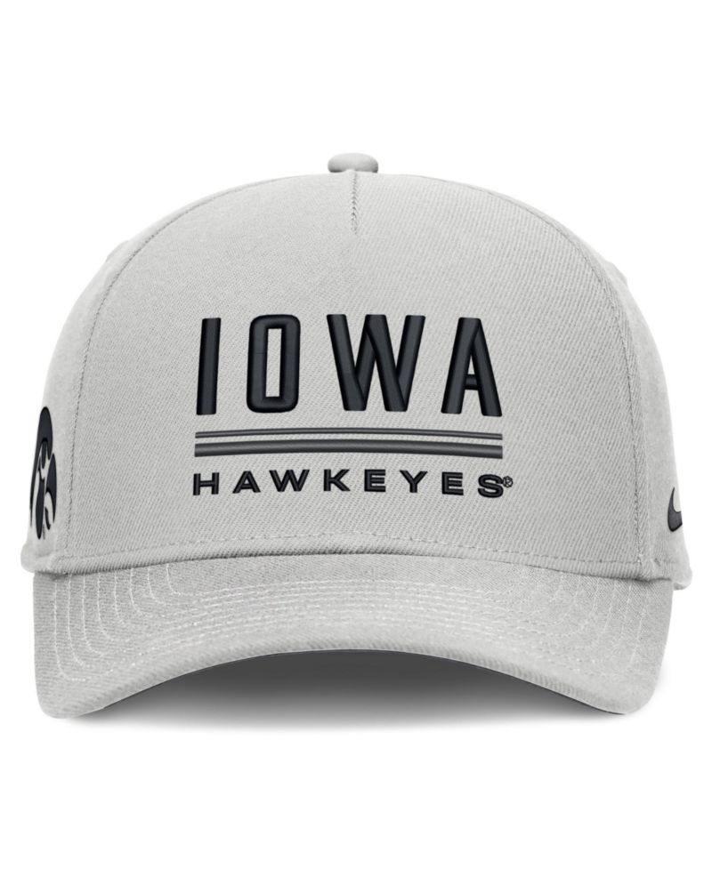Men's Gray Iowa Hawkeyes 2026 Sideline Dri-FIT Rise Adjustable Hat