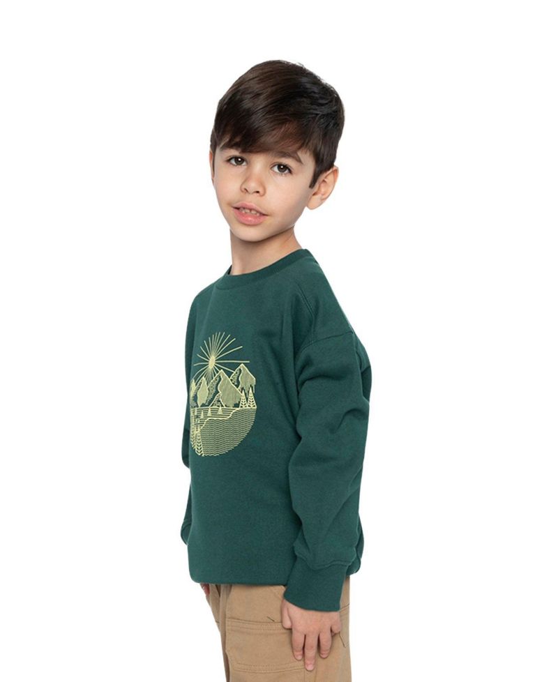 Little and Big Boy (6 - 12) Fleece Sweatshirt Forest