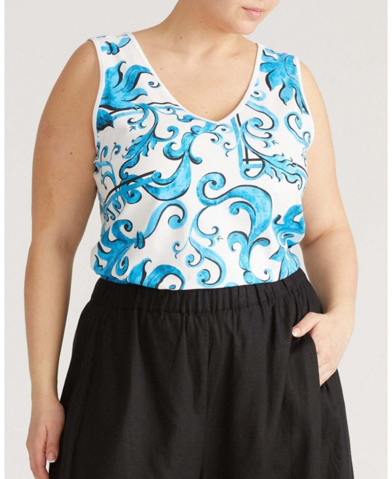 Plus Size Double V Tank