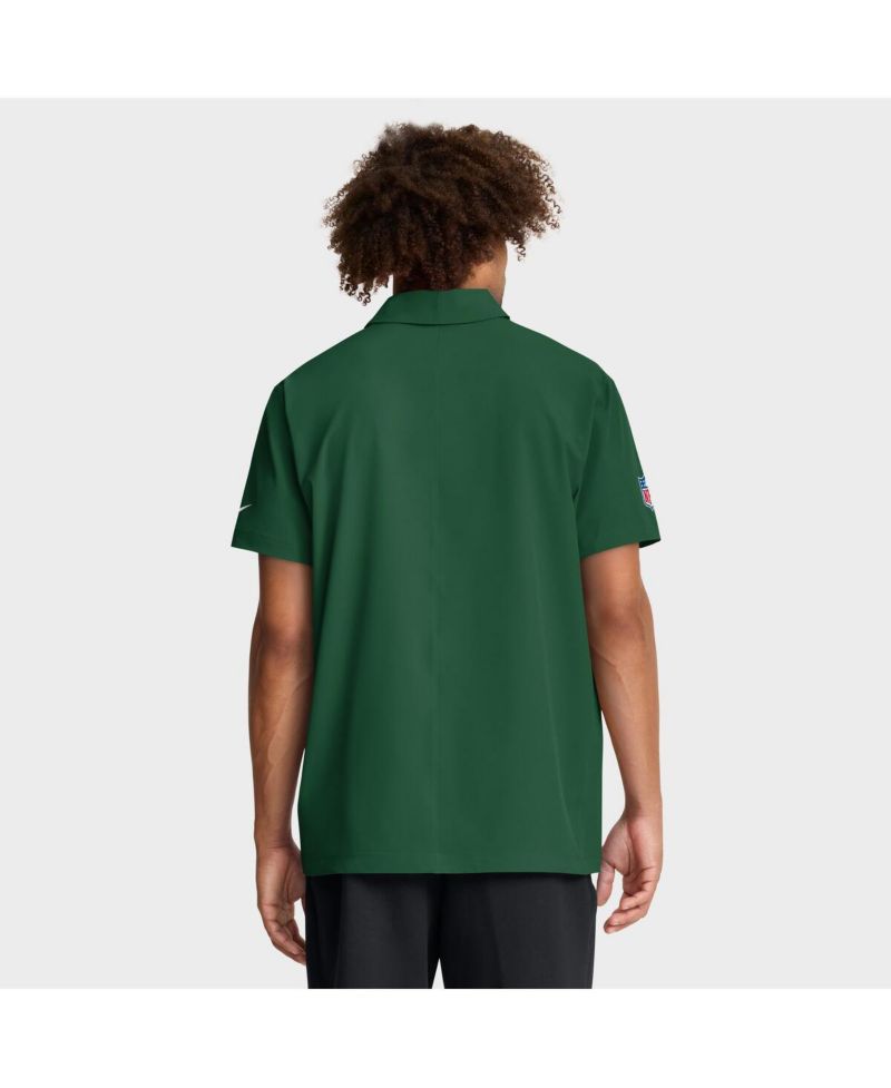 Men's Green New York Jets Sideline City Pride Woven Performance Polo Shirt