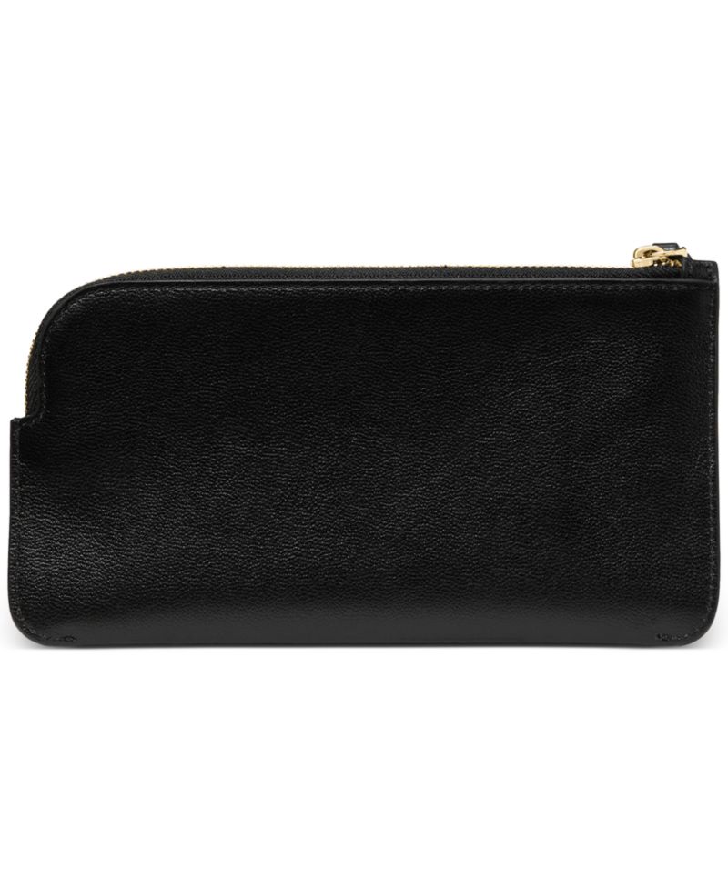 Zippy Smooth Leather Wristlet