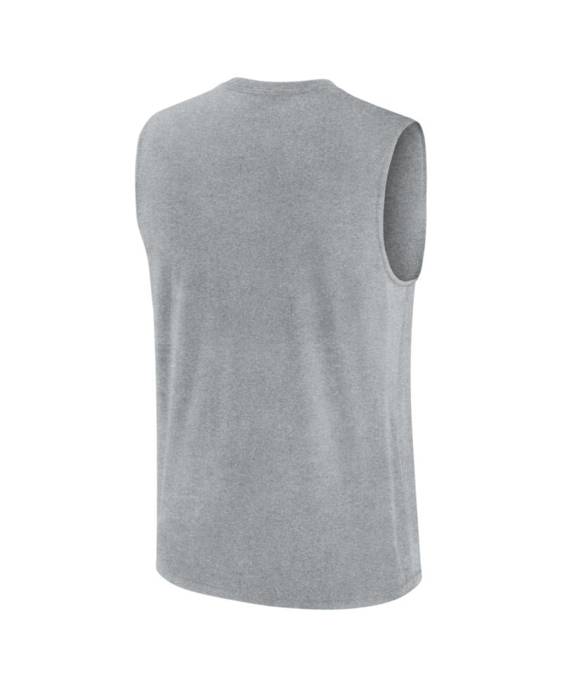 Men's Heather Gray Michigan State Spartans Primetime Legend Arch Dri-FIT Muscle Tank Top