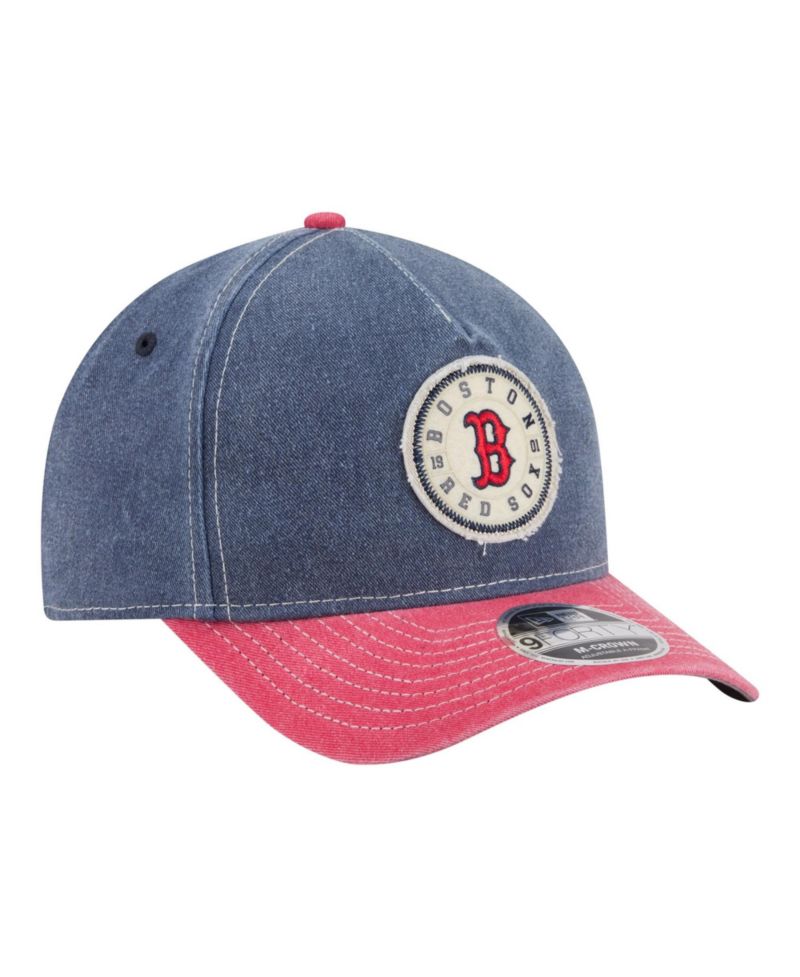 Men's Navy/Red Boston Red Sox Felt M-Crown 9FORTY Adjustable Hat