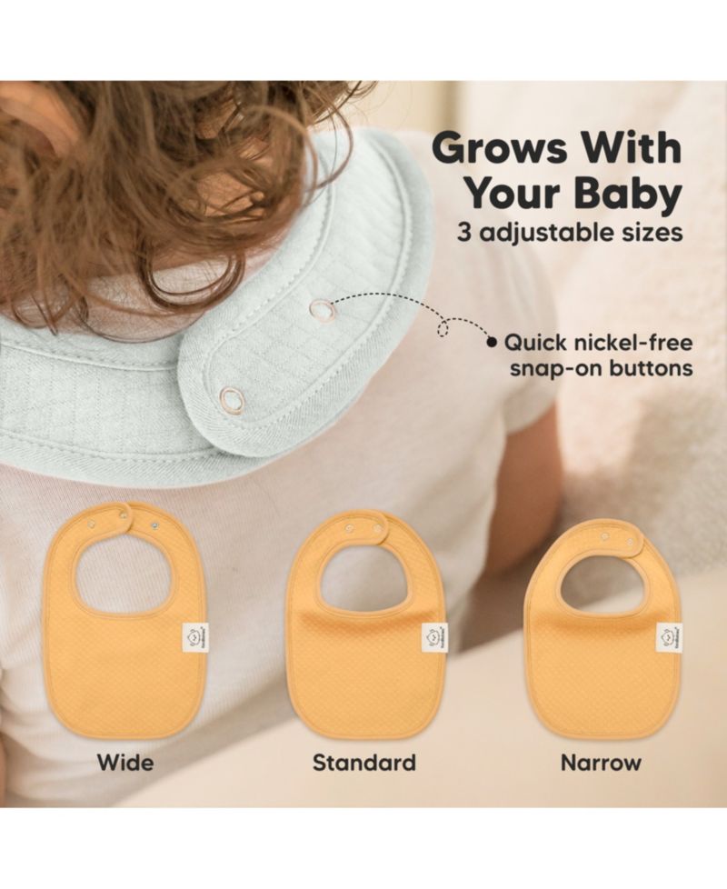 8pk Quin Baby Bibs for Drooling and Teething, Cotton Drool Bibs, Newborn Baby Boys, Baby Girls Bibs