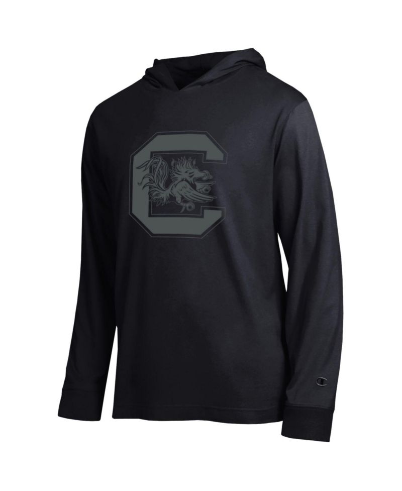 Men's Black South Carolina Gamecocks Tonal All-Star Long Sleeve Hooded T-Shirt