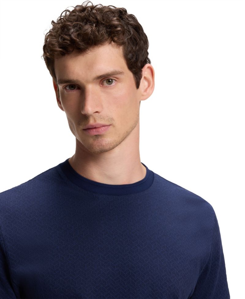 Men's Cotton-Silk Jacquard Regular-Fit T-Shirt