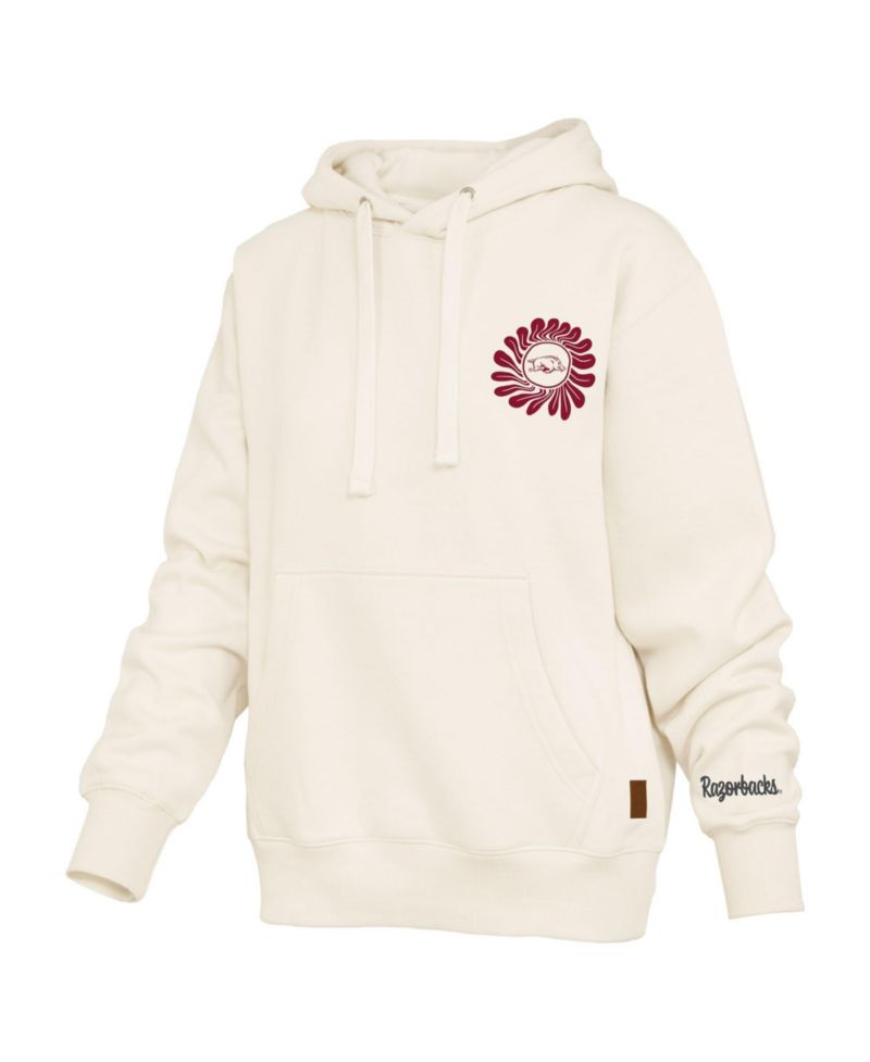 Women's Arkansas Razorbacks Elena Janise Fleece-Lined Dropped-Shoulders Hoodie