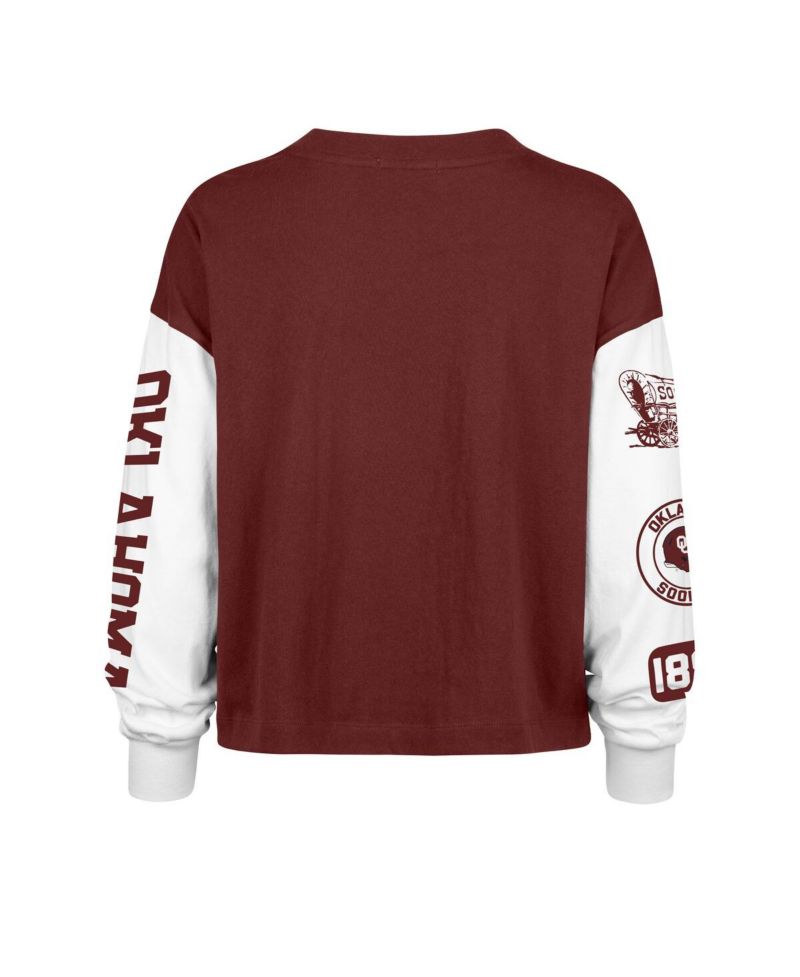 Women's Crimson Oklahoma Sooners Sydney Long Sleeve T-Shirt